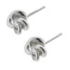 Gold-plated sterling silver earrings with delicate overlapping petal details