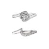 925 Sterling Silver Entwined Petal10 Engagement Ring and 0.24CT Diamond - Image 2