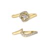 925 Sterling Silver Entwined Petal10 Engagement Ring and 0.24CT Diamond - Image 3