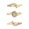 925 Sterling Silver Entwined Petal10 Engagement Ring and 0.24CT Diamond - Image 4
