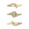 925 Sterling Silver Entwined Petal10 Engagement Ring and 0.34CT Diamond - Image 4
