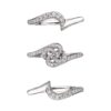 925 Sterling Silver Entwined Petal10 Eternity Ring Set and 0.64CT Diamond - Image 3