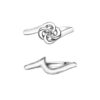 925 Sterling Silver Entwined Petal10 Wedding and Eternity Ring - Image 2