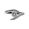 925 Sterling Silver Entwined Rapture50 Engagement Ring and 0.63CT Diamond