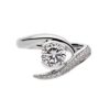 925 Sterling Silver Entwined Rapture75 Engagement Ring and 0.91CT Diamond