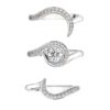 925 Sterling Silver Entwined50 Eternity Ring Set and 1.16CT Diamond - Image 3