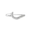 925 Sterling Silver Entwined50 Wedding Ring and 0.18CT Diamond