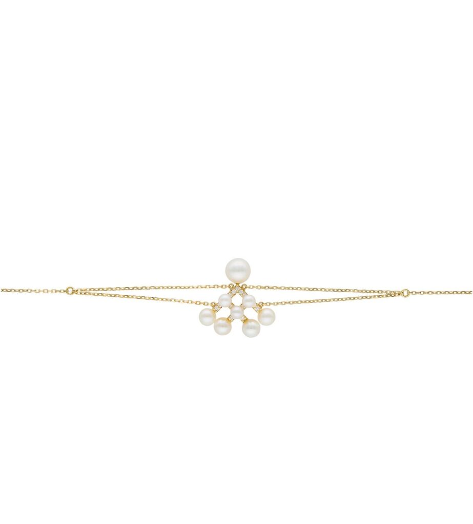 925 Sterling Silver Essence Diamond Pearl Bracelet