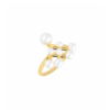 925 Sterling Silver Essence Yellow Pearl Ring