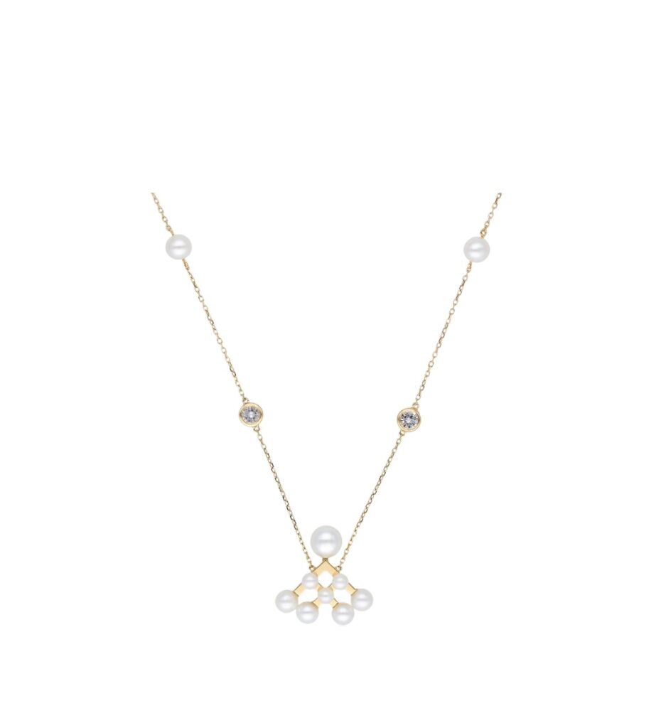 925 Sterling Silver Essence Yellow Pendant Pearl