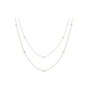 925 Sterling Silver Eternity Duo Diamond Necklace