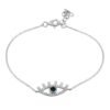 Gold-plated bracelet featuring a striking evil eye motif