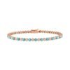 925 Sterling Silver Evil Eye Diamond Tennis Bracelet