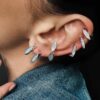 925 Sterling Silver Eye Candy White Medium Diamond Ear Cuff - Image 2