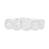 925 Sterling Silver Five Cushion Diamond Band