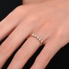 925 Sterling Silver Five Diamond Band Ring - Image 4