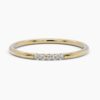 925 Sterling Silver Five Diamond Band