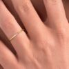 925 Sterling Silver Five Diamond Band - Image 2