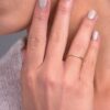 925 Sterling Silver Five Diamond Band - Image 3