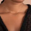 Minimal bar necklace featuring five round-cut Premium CZ Diamonds