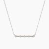 Refined bar necklace designed for layering or solo wear