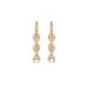 925 Sterling Silver Five Link Pave Drip Diamond Earrings
