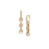 925 Sterling Silver Five Link Pave Drip Diamond Earrings - Image 2