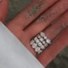 925 Sterling Silver band ring with 1.50ct total weight