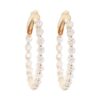 925 Sterling Silver Floating Diamond Hoop Earrings