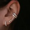925 sterling silver hoop earrings with Premium CZ diamonds in pave setting
