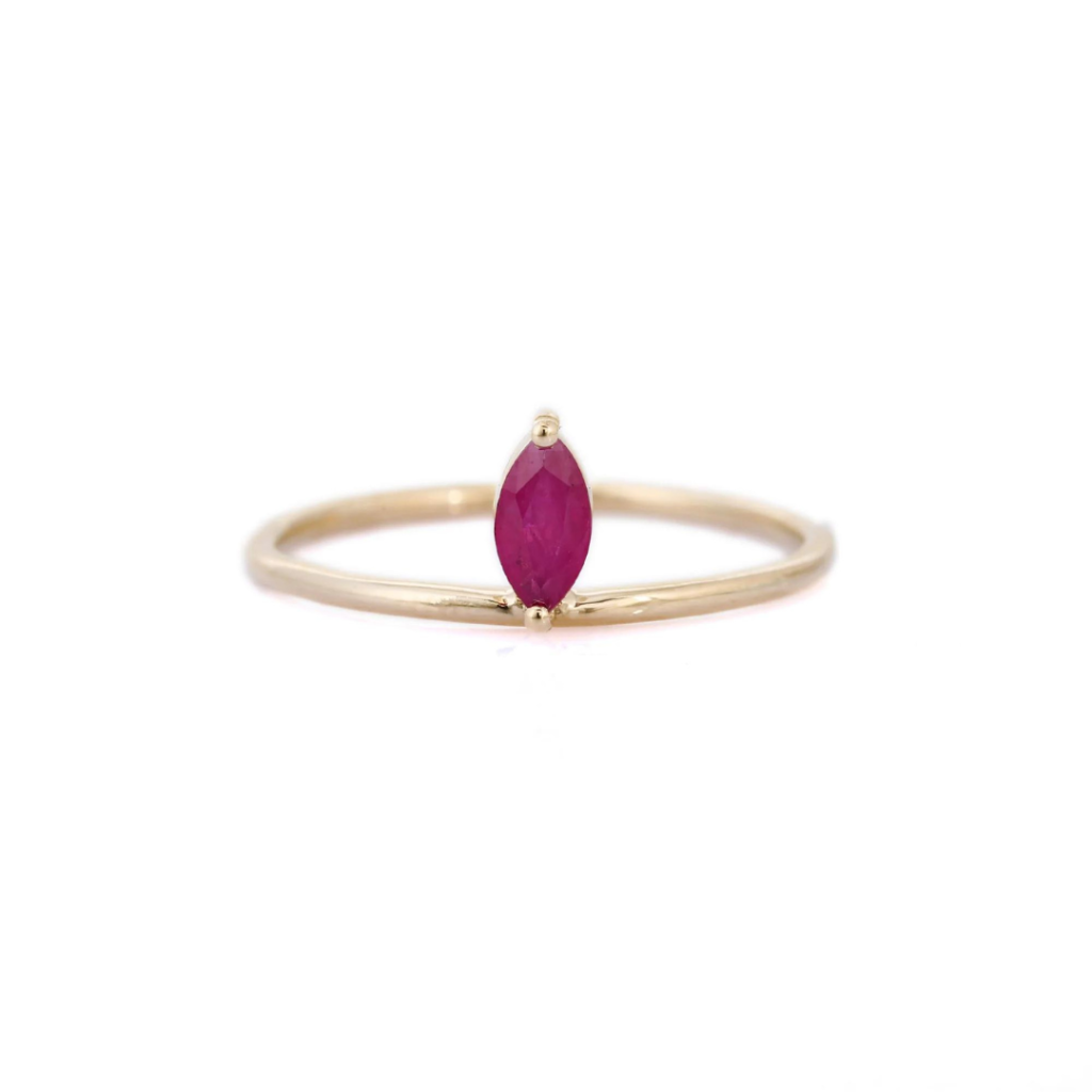 925 Sterling Silver Floating Ruby Ring