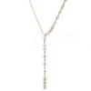 Lariat necklace with premium CZ diamonds and floating stone layout