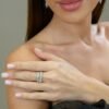 Flora ring designed in 925 sterling silver with polished styling