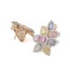 Floral multi-stone earrings in 925 Sterling Silver with prong setting