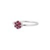 Delicate floral ring with thick gold plating and slim shank