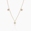 925 Sterling Silver Flower Diamond Necklace