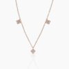 925 Sterling Silver Flower Diamond Necklace - Image 5