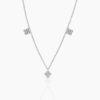 925 Sterling Silver Flower Diamond Necklace - Image 6