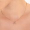 925 Sterling Silver Flower Diamond Pendant Necklace - Image 2