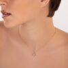 925 Sterling Silver Flower Diamond Pendant Necklace - Image 4