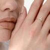 925 Sterling Silver Four Diamond Dainty Ring - Image 2