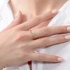 925 Sterling Silver Four Diamond Dainty Ring - Image 3