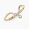 925 Sterling Silver Four Diamond Dainty Ring - Image 5