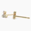 925 Sterling Silver Four Diamond Stud Earrings - Image 6
