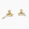 925 Sterling Silver Four Diamond Stud Earrings - Image 7