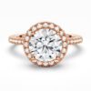 Sterling silver engagement ring with thick gold plating