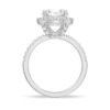 Elegant four-prong ring with polished sterling silver finish