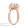 Engagement ring with graduated pavé details along the band