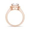 925 sterling silver ring with prong and pavé settings