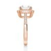 Pavé halo engagement ring in thick gold plating